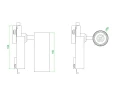Lampa szynowa 10W 3F wymiary
