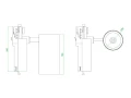 Lampa szynowa 40W 3F wymiary