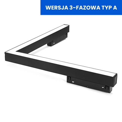 Lampa magnetyczna narożna DDCX-B12 24W 4000K - TYP A WERSJA 3-FAZOWA
