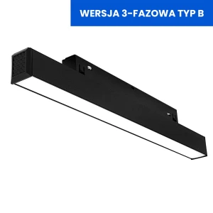 Linia Led do szyn magnetycznych 12W 4000K DDCX-FG300 - TYP B WERSJA 3-FAZOWA