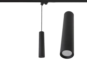 Lampa szynowa wisząca na żarówkę GU10 CZARNA TRÓJFAZOWA