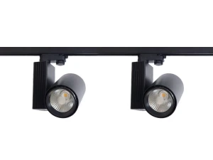 Zestaw 2 lampy 3-Fazowe czarne Oro + 1m szyna