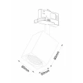 Lampa OSCAR biała z białym przegubem 3-fazowa