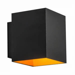 91063 SOLA WL SQUARE KINKIET CZARNY+ZŁOTY/BLACK+GOLD