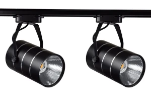 Zestaw 2x Reflektor czarny LED 30w Neutral + 1.5m szyna