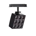Magnetyczny reflektor LED nastawny kwadratowy do szyn jednofazowych 3000K 20mm 48V 15W CRI90 UGR16