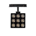 Magnetyczny reflektor LED nastawny kwadratowy do szyn jednofazowych 3000K 20mm 48V 15W CRI90 UGR16