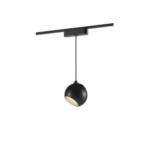 Wiszący reflektor LED  Cóncavo do Szyn Magnetycznych Jednofazowych 25mm Super Slim 12W 48V CRI90 Czarny Ø100 mm 2700K