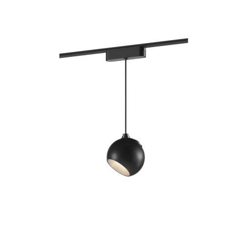 Wiszący reflektor LED  Cóncavo do Szyn Magnetycznych Jednofazowych 25mm Super Slim 12W 48V CRI90 Czarny Ø100 mm 4000K