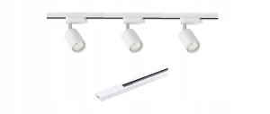 Zestaw 3 lampy na szynę wymienną żarówką GU10 + Szyna 1.5m
