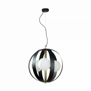 1137 Lampa wisząca NELA 40 cm czarno-złota /black-gold