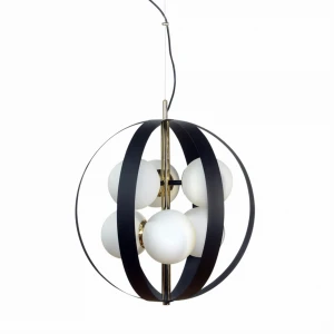1138 Lampa wisząca NELA 50 cm czarno-złota /black-gold