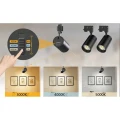 Reflektor LED szyna 3-fazy Pulso 20W 3CCT czarny