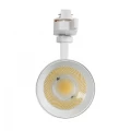 Reflektor LED Ściemnialny New Mallet Biały 30W do Szyn Jednofazowych