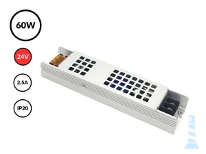Zasilacz GCE 24V 2.5A 60W IP20