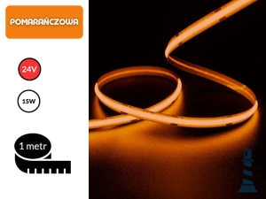 1mb / TAŚMA LED COB 24V / 15W / 480 LED/1m / IP20 / amber / 10mm