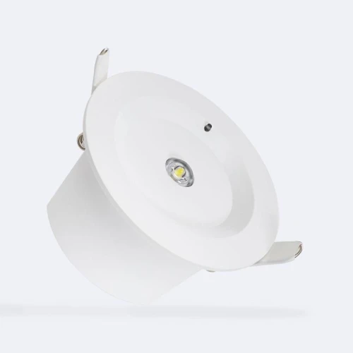 Światło awaryjne LED wpuszczone 120Im niestałe IP65 okrągłe wycięcie Ø95mm 2W