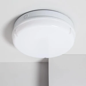 Plafon LED 24W Okrągły Zewnętrzny Ø285 mm IP65 ze Światłem Awaryjnym Niestałym Hublot Biały
