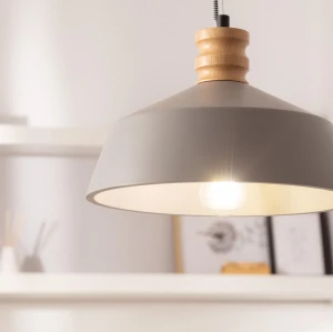 Lampa Wisząca Betonowo-drewniana Kukojoa