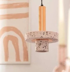 Lampa Wisząca z Metalu i Cementu Hestia GU10
