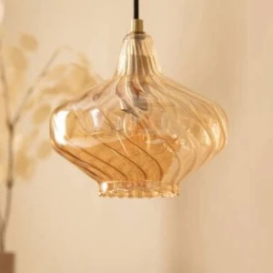 Lampa Wisząca Kryształ Blas E14 bursztynowa