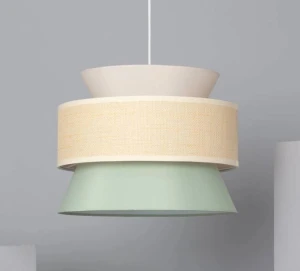 Lampa Wisząca z Tkaniny Chulu zielona E27