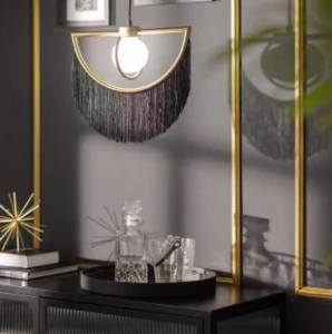 Lampa Wisząca Metalowa z Frędzlami Dalila G9