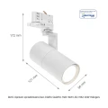 Zestaw 4 lampy 3-Fazowe białe + 2m szyna