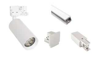 Zestaw 4 lampy 3-Fazowe białe LONG 2 + 2m szyna 
