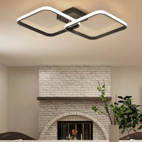 Lampa Dekoracyjna 2 kwadraty 52W Czarna DL-Z02.jpg