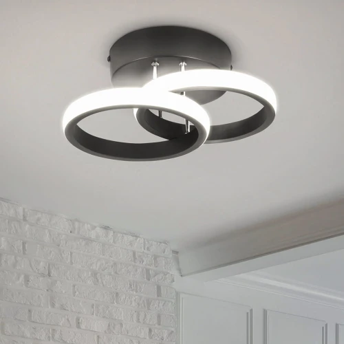 Lampa Sufitiowa Kinkiet OKRĄGŁA 18W CZARNA - BARWA NEUTRALNA.jpg